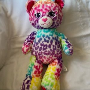This is a Build A Bear Lisa Frank Rainbow Cheetah Cat 16 Inches
